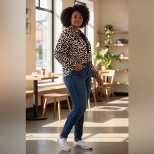 Leopard Print Women's Cardigan